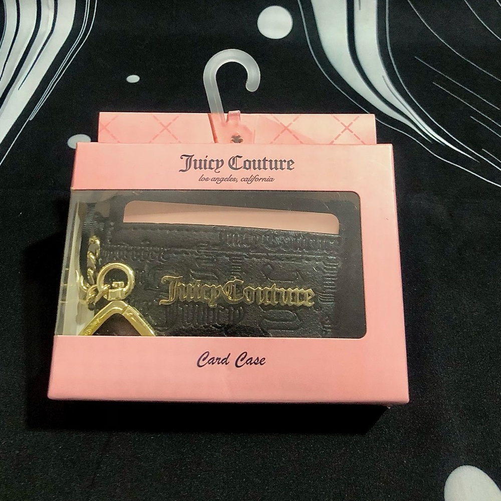 Black Leather Juicy Couture Card Holder NWT